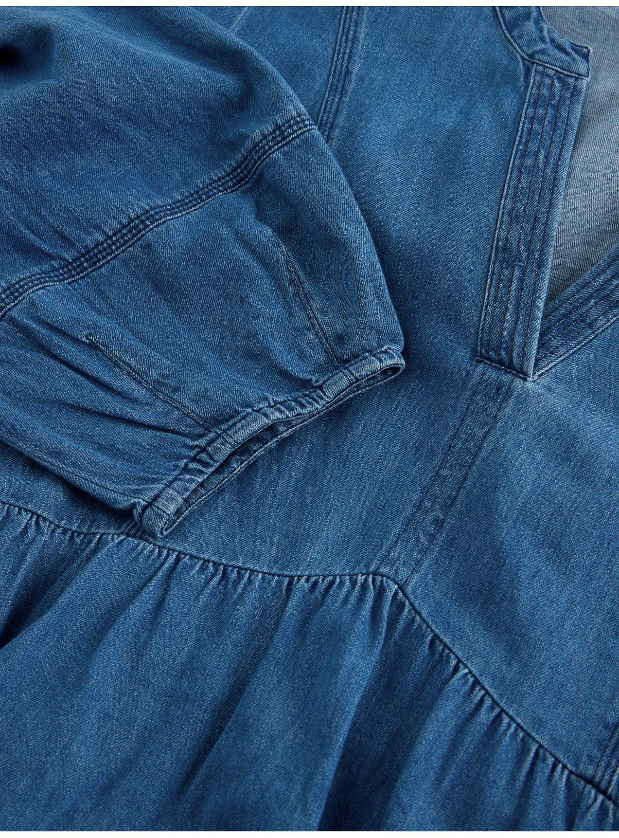 WHITE STUFF Krystin Denim Dress 18R - Image 6 thumbnail